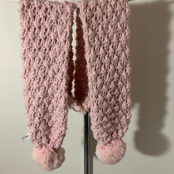 Juicy Couture Pink Wool Scarf with Pompoms - Picture 2 of 4